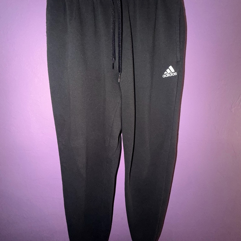 Adidas men small Black Jogger Pants